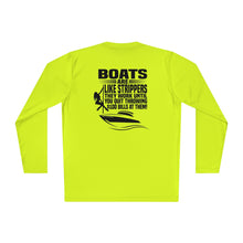 Load image into Gallery viewer, Boats Are Like Strippers Funny Official Credit Card Captain Long Sleeve Tee
