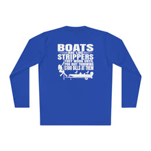 Load image into Gallery viewer, Boats Are Like Strippers Funny Official Credit Card Captain- Bass Boat Design Long Sleeve Tee
