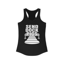 Load image into Gallery viewer, Send Dock Pics Funny Credit Card Captain Women&#39;s Racerback Tank
