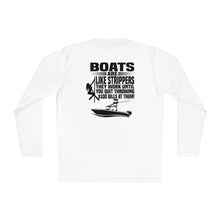 Load image into Gallery viewer, Boats Are Like Strippers Funny Official Credit Card Captain- Center Console Design with Rigging Long Sleeve Tee
