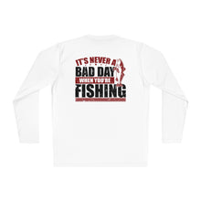 Load image into Gallery viewer, It&#39;s Never a Bad Day When You&#39;re Fishing Redfish Design Lightweight Long Sleeve Tee
