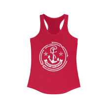 Load image into Gallery viewer, Credit Card Captain Official Broken Anchor Logo Women&#39;s Racerback Tank
