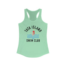 Load image into Gallery viewer, Tata Island Swim Club Funny Credit Card Captain Women&#39;s Racerback Tank
