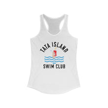 Load image into Gallery viewer, Tata Island Swim Club Funny Credit Card Captain Women&#39;s Racerback Tank
