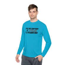 Load image into Gallery viewer, I&#39;m the Captain, I&#39;m Always Right Funny Official Credit Card Captain Long Sleeve Tee
