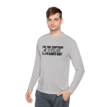 Load image into Gallery viewer, I&#39;m the Captain, I&#39;m Always Right Funny Official Credit Card Captain Long Sleeve Tee
