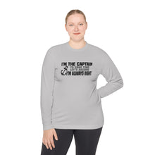 Load image into Gallery viewer, I&#39;m the Captain, I&#39;m Always Right Funny Official Credit Card Captain Long Sleeve Tee
