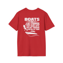 Load image into Gallery viewer, Boats Are Like Strippers Funny Official Credit Card Captain Softstyle T-Shirt
