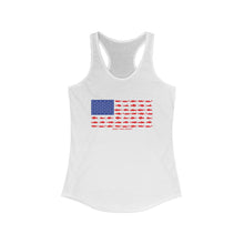 Load image into Gallery viewer, American Flag Fishing Women&#39;s Racerback Tank
