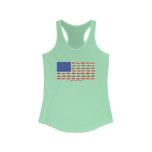 Load image into Gallery viewer, American Flag Fishing Women&#39;s Racerback Tank
