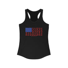 Load image into Gallery viewer, American Flag Fishing Women&#39;s Racerback Tank
