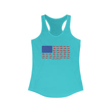 Load image into Gallery viewer, American Flag Fishing Women&#39;s Racerback Tank
