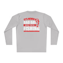 Load image into Gallery viewer, It&#39;s Never a Bad Day When You&#39;re Fishing Redfish Design Lightweight Long Sleeve Tee
