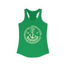 Load image into Gallery viewer, Credit Card Captain Official Broken Anchor Logo Women&#39;s Racerback Tank
