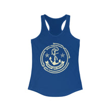 Load image into Gallery viewer, Credit Card Captain Official Broken Anchor Logo Women&#39;s Racerback Tank
