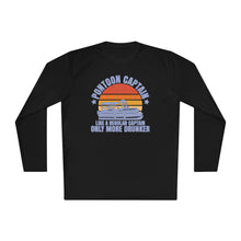 Load image into Gallery viewer, Pontoon Captain, Like a Regular Captain Only More Drunker Funny Credit Card Captain Lightweight Long Sleeve Tee
