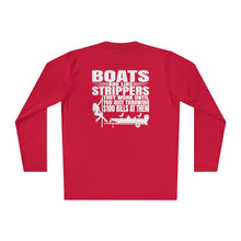 Load image into Gallery viewer, Boats Are Like Strippers Funny Official Credit Card Captain- Bass Boat Design Long Sleeve Tee
