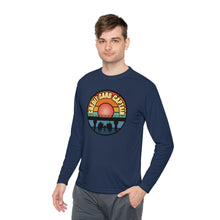 Load image into Gallery viewer, Sunset Under The Bridge Pontoon Dispensor Official Credit Card Captain Long Sleeve Tee
