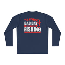 Load image into Gallery viewer, It&#39;s Never a Bad Day When You&#39;re Fishing Redfish Design Lightweight Long Sleeve Tee
