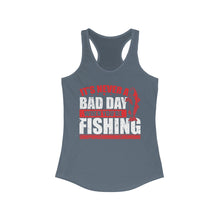 Load image into Gallery viewer, It&#39;s Never a Bad Day When You&#39;re Fishing Redfish Design Official CCC Women&#39;s Racerback Tank
