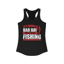 Load image into Gallery viewer, It&#39;s Never a Bad Day When You&#39;re Fishing Redfish Design Official CCC Women&#39;s Racerback Tank
