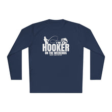 Load image into Gallery viewer, I&#39;m a Hooker on the Weekends Bass Design Funny Credit Card Captain Long Sleeve Tee
