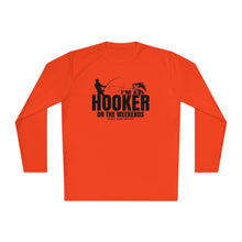 Load image into Gallery viewer, I&#39;m a Hooker on the Weekends Bass Design Funny Credit Card Captain Long Sleeve Tee
