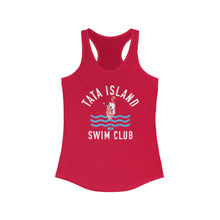 Load image into Gallery viewer, Tata Island Swim Club Funny Credit Card Captain Women&#39;s Racerback Tank
