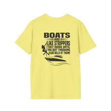 Load image into Gallery viewer, Sorry For What I Said While Docking the Boat Funny Official Credit Card Captain- T-Top Design Softstyle T-Shirt
