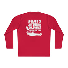 Load image into Gallery viewer, Boats Are Like Strippers Funny Official Credit Card Captain- T-Top Design Long Sleeve Tee
