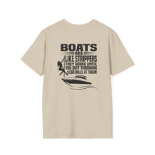 Load image into Gallery viewer, Boats Are Like Strippers Funny Official Credit Card Captain Softstyle T-Shirt
