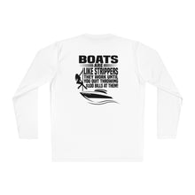 Load image into Gallery viewer, Boats Are Like Strippers Funny Official Credit Card Captain Long Sleeve Tee
