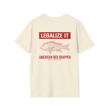 Load image into Gallery viewer, Legalize It American Red Snapper Official Credit Card Captain Softstyle T-Shirt
