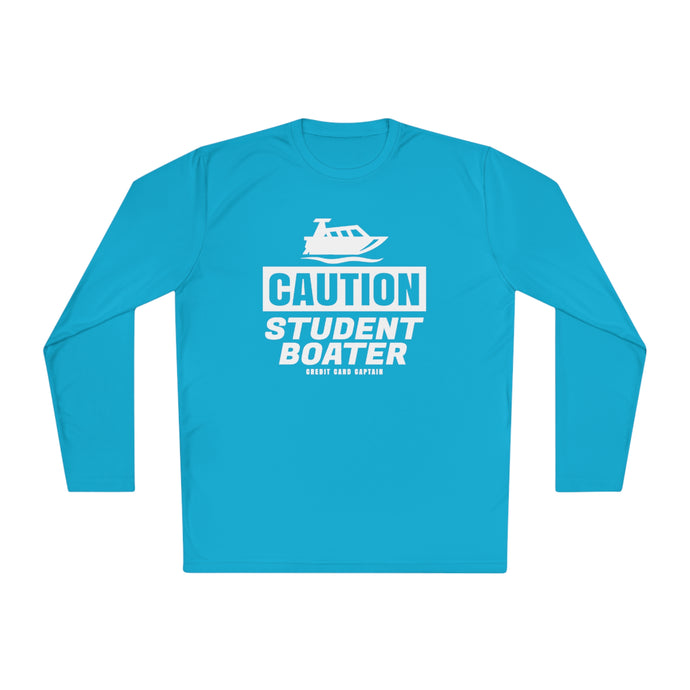 CAUTION! Student Boater! Official Credit Card Captain Funny Lightweight Long Sleeve Tee