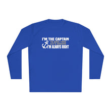 Load image into Gallery viewer, I&#39;m the Captain, I&#39;m Always Right Funny Official Credit Card Captain Long Sleeve Tee
