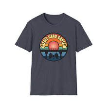 Load image into Gallery viewer, Sunset Under The Bridge Pontoon Dispensor Official Credit Card Captain Softstyle T-Shirt
