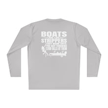 Load image into Gallery viewer, Boats Are Like Strippers Funny Official Credit Card Captain- Bass Boat Design Long Sleeve Tee
