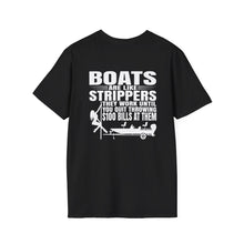 Load image into Gallery viewer, Boats Are Like Strippers Funny Official Credit Card Captain- Bass Boat Design Softstyle T-Shirt
