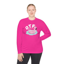 Load image into Gallery viewer, DTF Down To Float Flamingo Floatie Funny Lightweight Long Sleeve Tee
