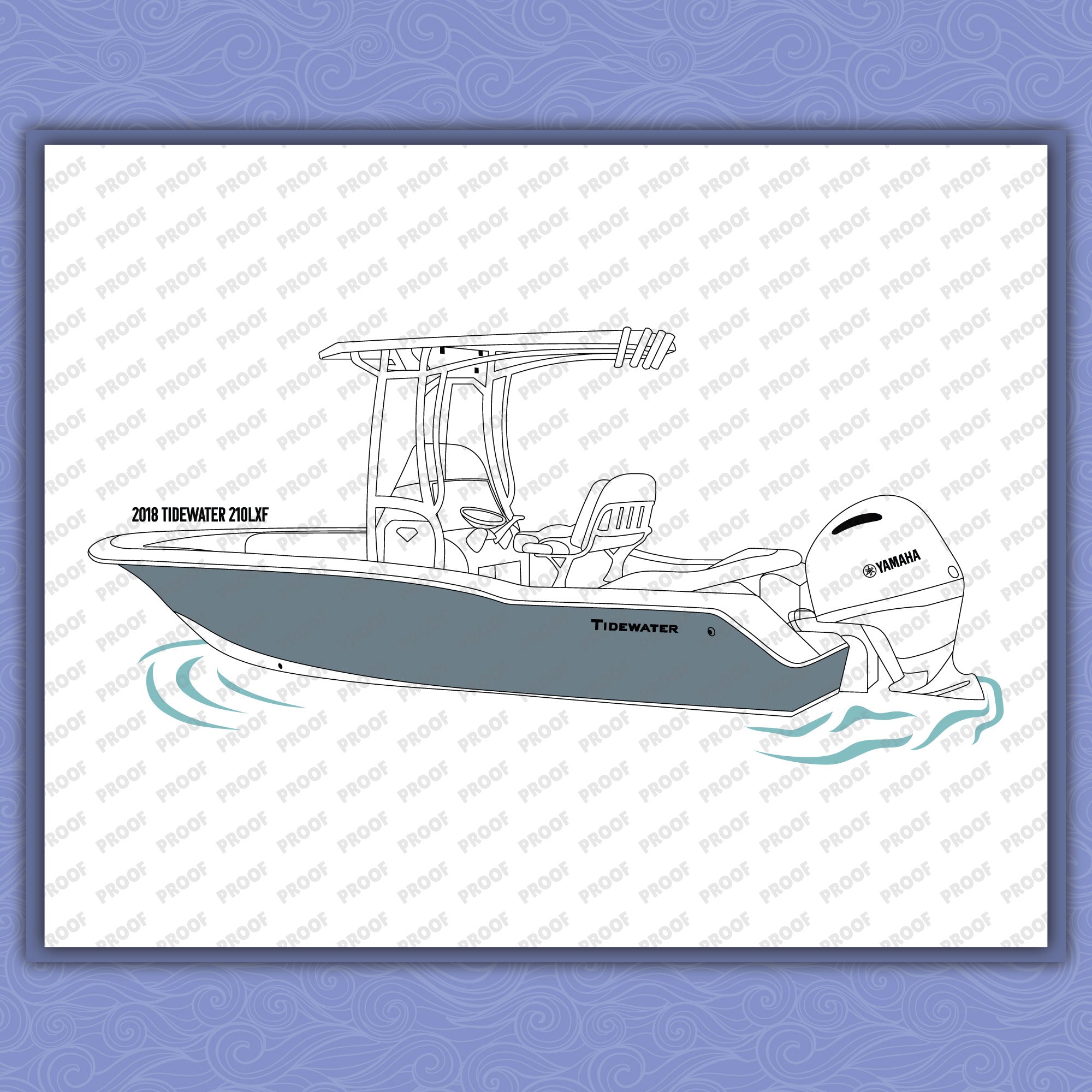 210 Lxf tidwater line art drawing