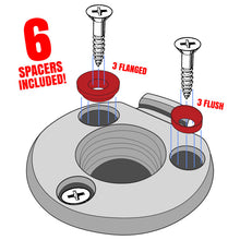 Load image into Gallery viewer, Attwood light armor repair parts for stripped out base - black
