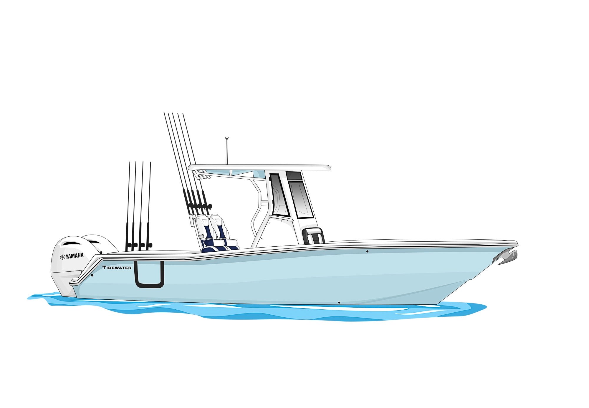Custom Hand Drawn Line Art Boat or Other Vehicle – Credit Card Captain