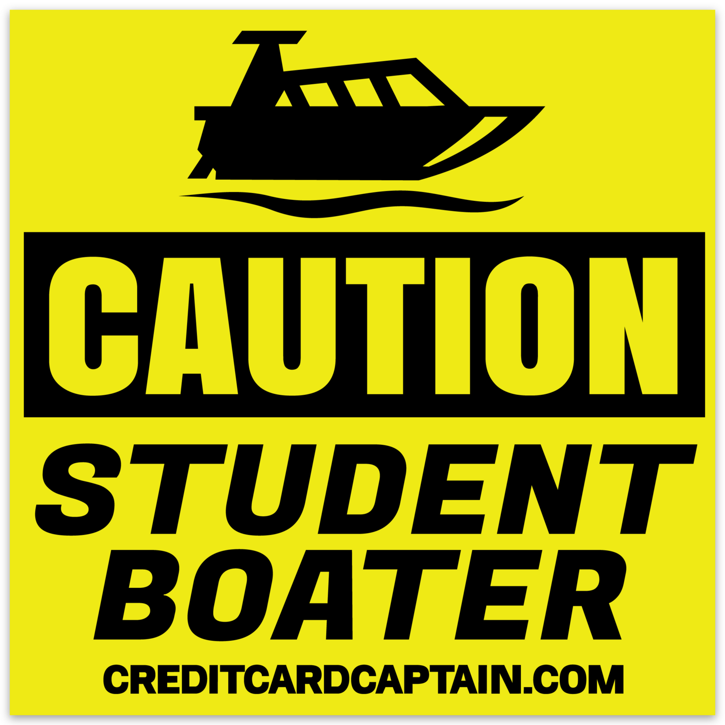 Student Boater Static Cling for new boaters! - Preorder -